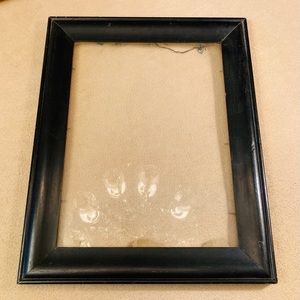 Vintage black beveled wood art frame, (includes glass), great vintage condition